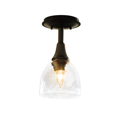 Trellis 1 Light Semi Flush Mount Hubbardton Forge Finish Black