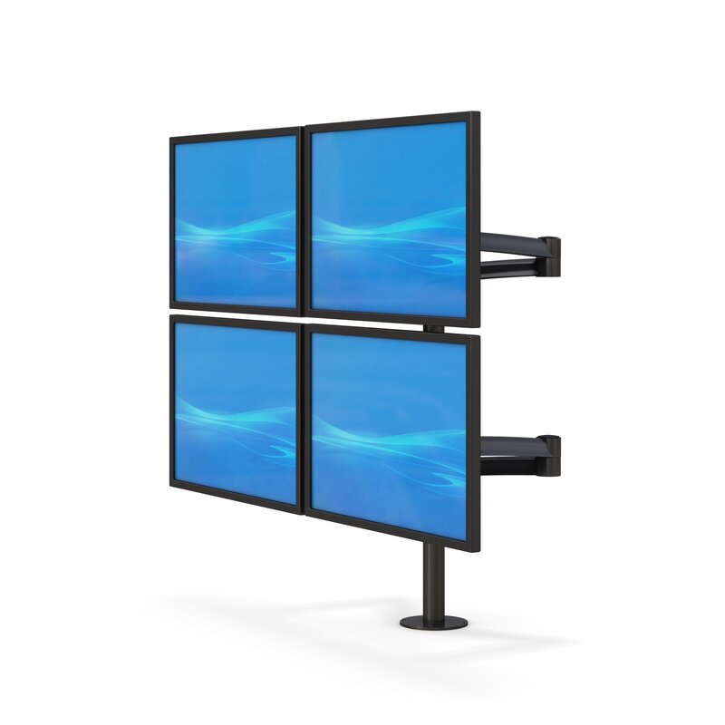 Best Mounting Tv And Monitor Height Adjustable 4 Screen Desk Mount
