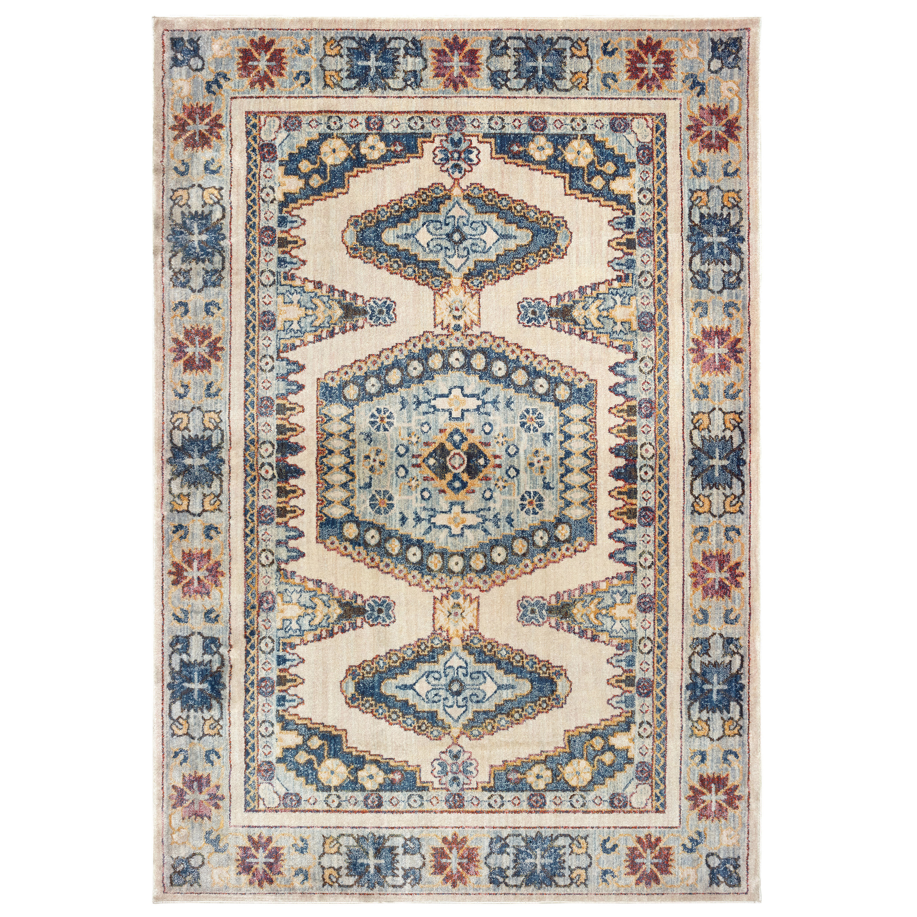 Solo Rugs Jeneva Blue Ivory Rug Perigold