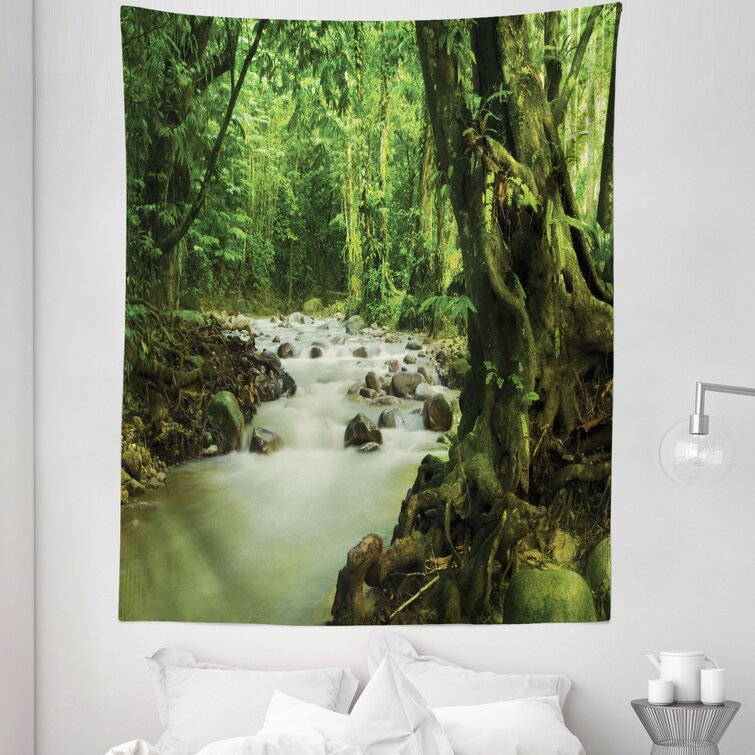 Wall Hanging Tapestry Fall Leaves Woods Scenery Livingroom Sheet Bedspread Decor 