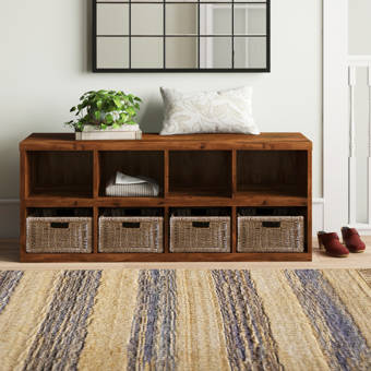 Beachcrest Home Amityville Wood Storage Bench Reviews Wayfair