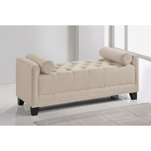Go to store & view more images Wholesale Interiors Baxton Studio Hirst Upholstered Bench