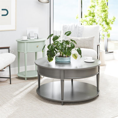 Alfanso Round Coffee Table with Storage, INCOMPLETE 