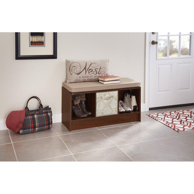 Closetmaid Cubeicals 3 Pair Shoe Storage Bench With Fabric Bin