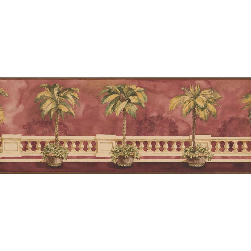 Bay Isle Home Hedrick Background Palm Tree On Balcony 15 L X 9 W