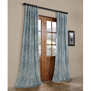 Faux Silk Taffeta Curtains Wayfair Mariko Printed Faux Silk Taffeta Blackout Single Curtain Panel