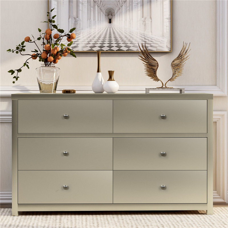 Red Barrel Studio Alzahraa Vintage Aesthetic 6 Drawer Double Dresser Wayfair