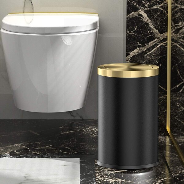 LFA Stainless Steel Trash Can,Bathroom Trash Can With Lid，Small Trash ...