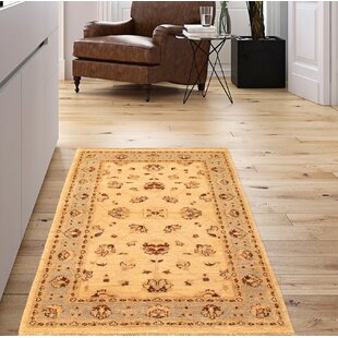 eCarpet Gallery Large Area Rug for Living Room 282560 Bedroom Ziegler Chobi Casual Ivory Rug 6'2 x 9'5 Hand-Knotted Wool Rug 