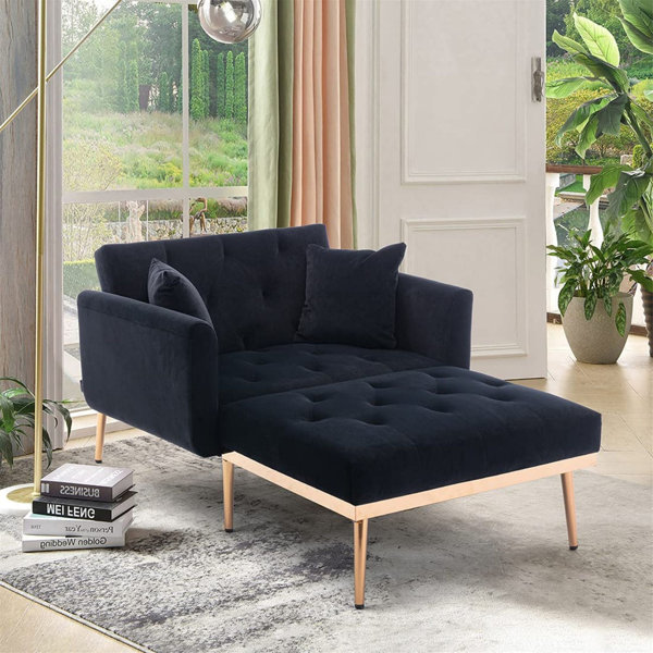Velvet Recliner Chair Reclining Sofa Adjustable Armchair Lounge for Living Room