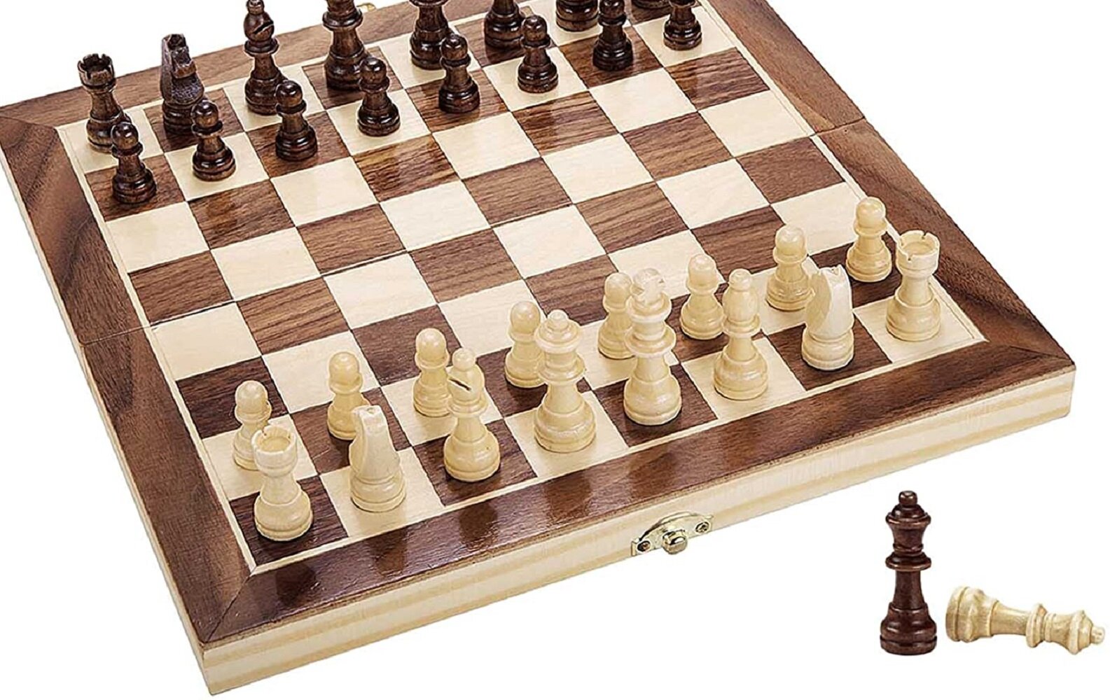 Magnetic Wooden Travel Chess Set Large Hand Crafted 38 X 38 cm BRAND NEW !