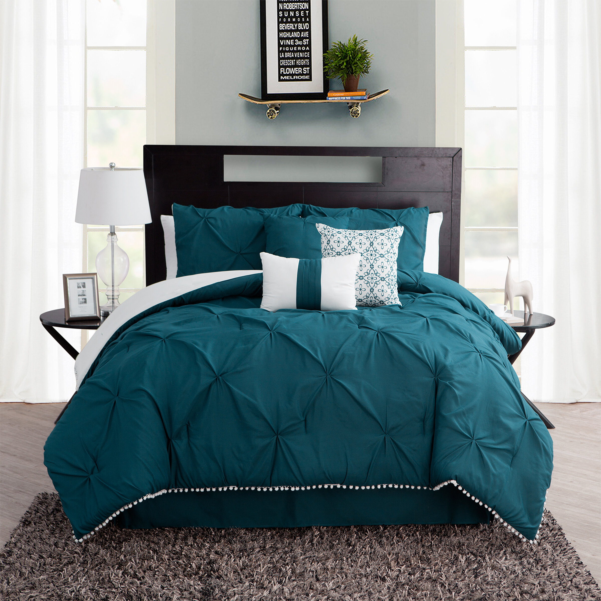 House Of Hampton Keesey Pom Pom Comforter Set Reviews Wayfair