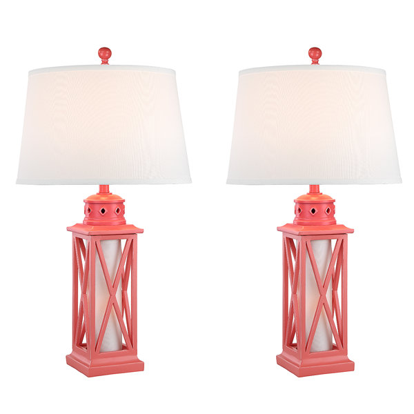 red lantern table lamp
