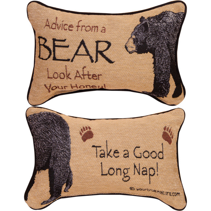Manual Woodworkers Weavers Advice From A Bear Word Lumbar Pillow