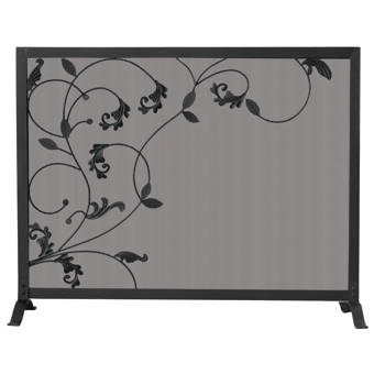 Uniflame Single Panel Iron Fireplace Screen Reviews Wayfair Ca