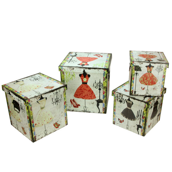 Northlight 4 Piece Wooden Vintage Fashion Dresses Decorative