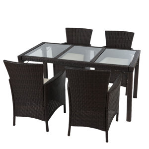 4-Sitzer Loungemöbel-Set Alair aus Polyrattan m..