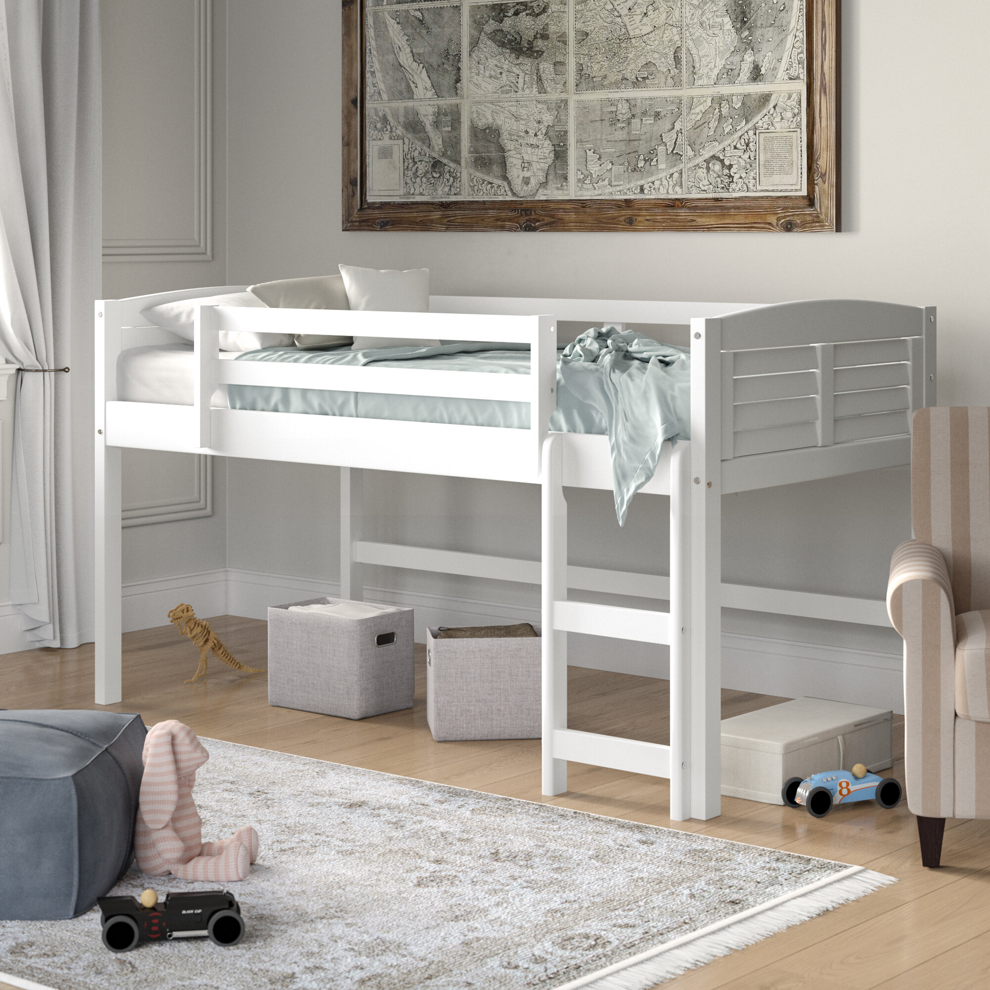 twin low bunk bed
