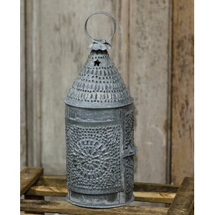 Primitive/Country WATCHMAN'S Square Candle Lantern Punched Tin FREE SHIPPING 