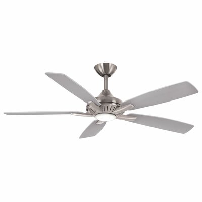 Minka Aire 52 Dyno 5 Blade Ceiling Fan With Remote Finish Brushed