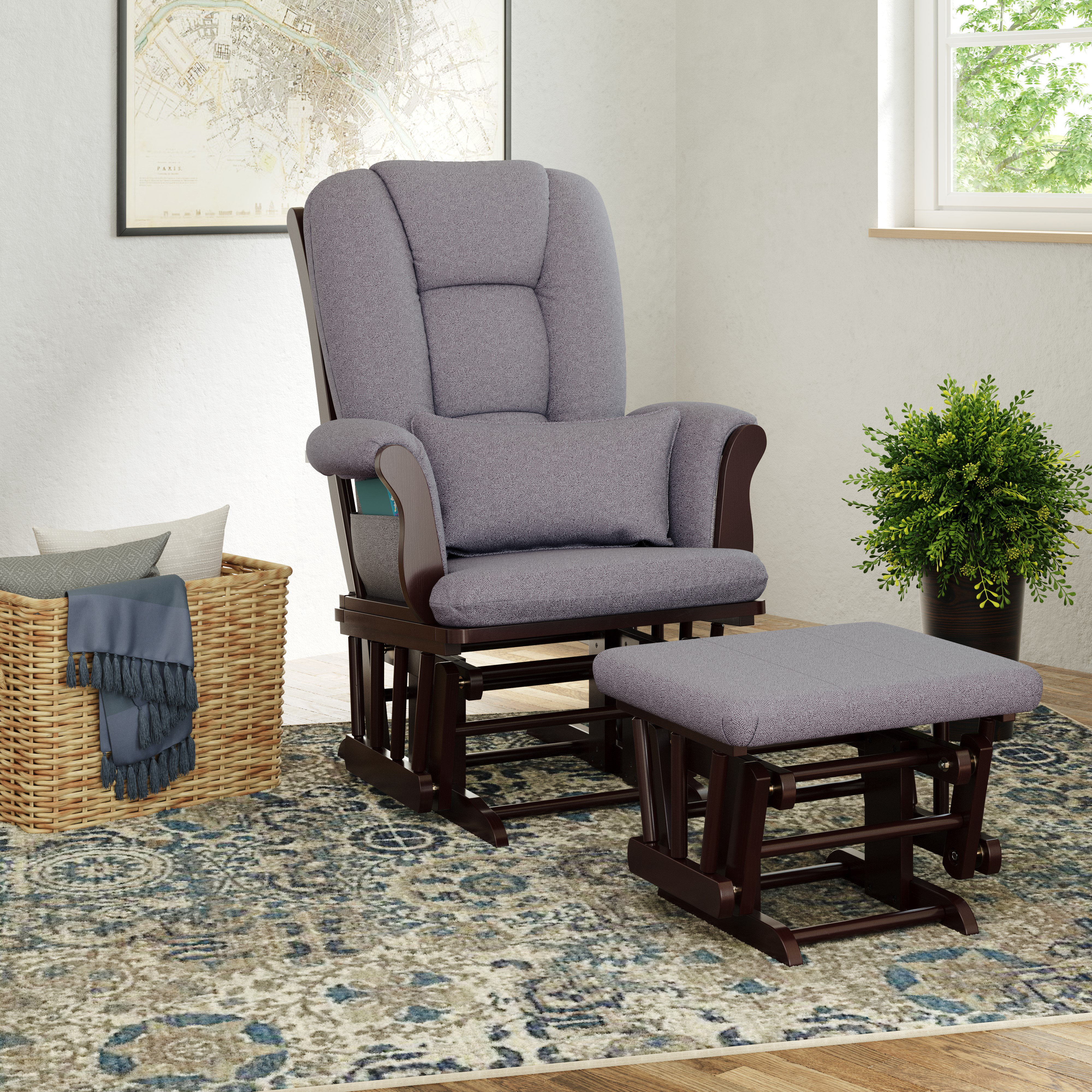 rocking chair with ottoman