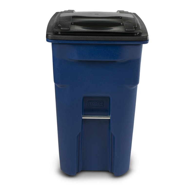 Toter Plastic 96 Gallon Manual Lift Curbside Trash Recycling Bin Reviews Wayfair