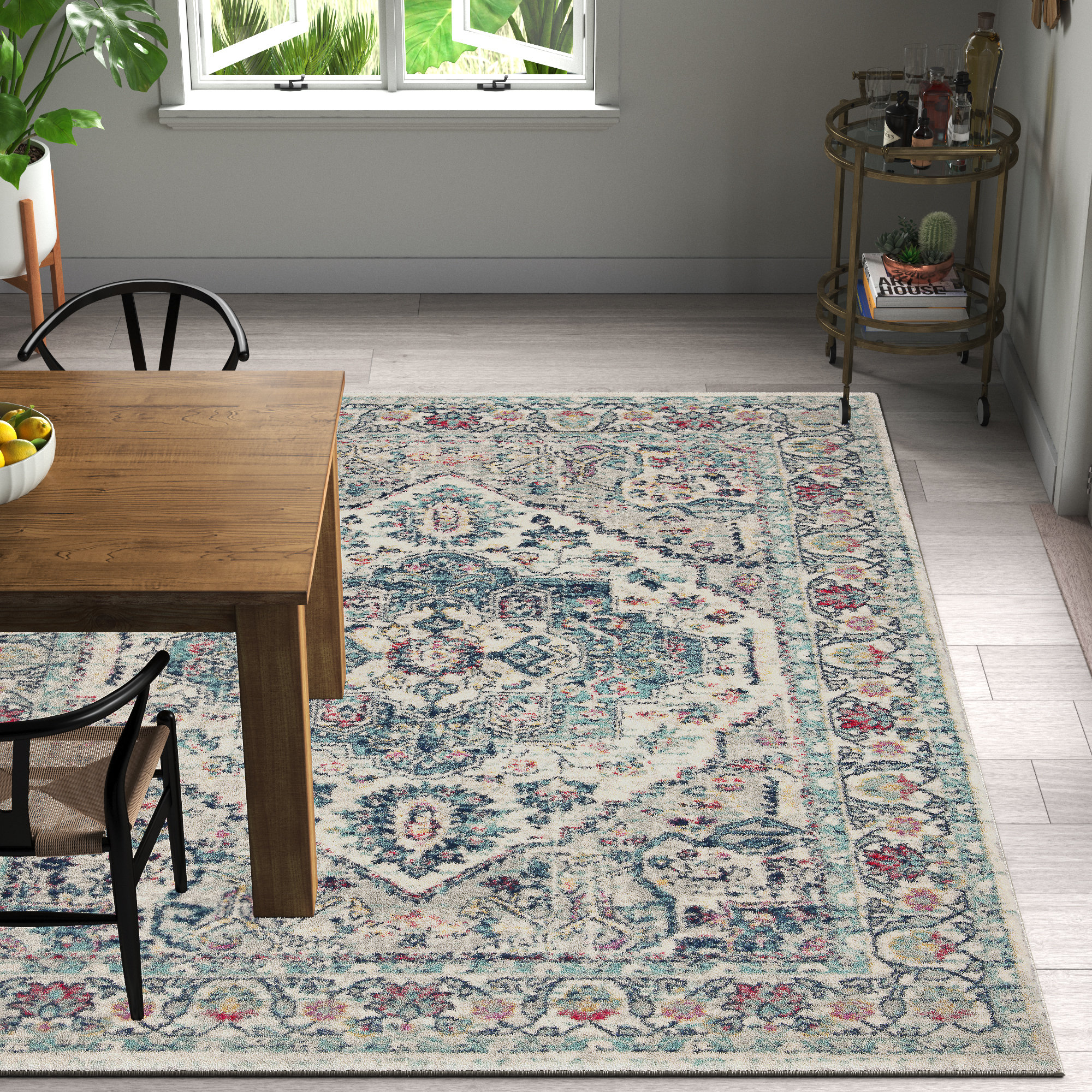 Mistana™ Christa Oriental Navy/Fuchsia/Ivory Area Rug & Reviews Wayfair