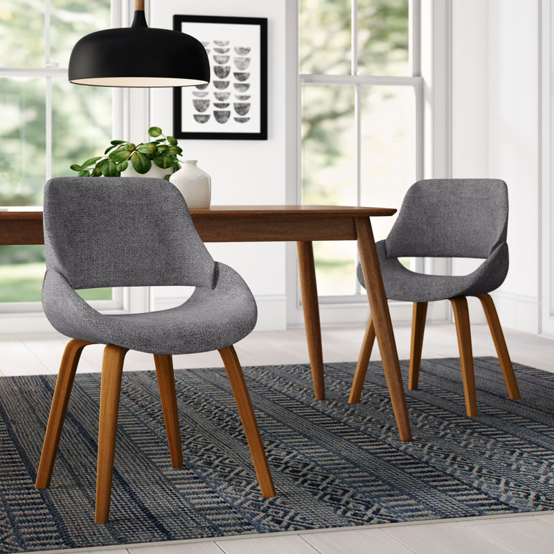 Langley Street Aird Upholstered Dining Chair In Blue Gray Cream