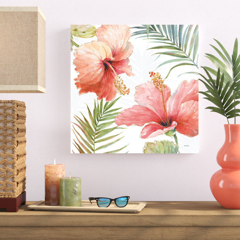 Tropical Blush II by Lisa Audit - Wrapped Canvas Painting Print Size: 20" H x 20" W