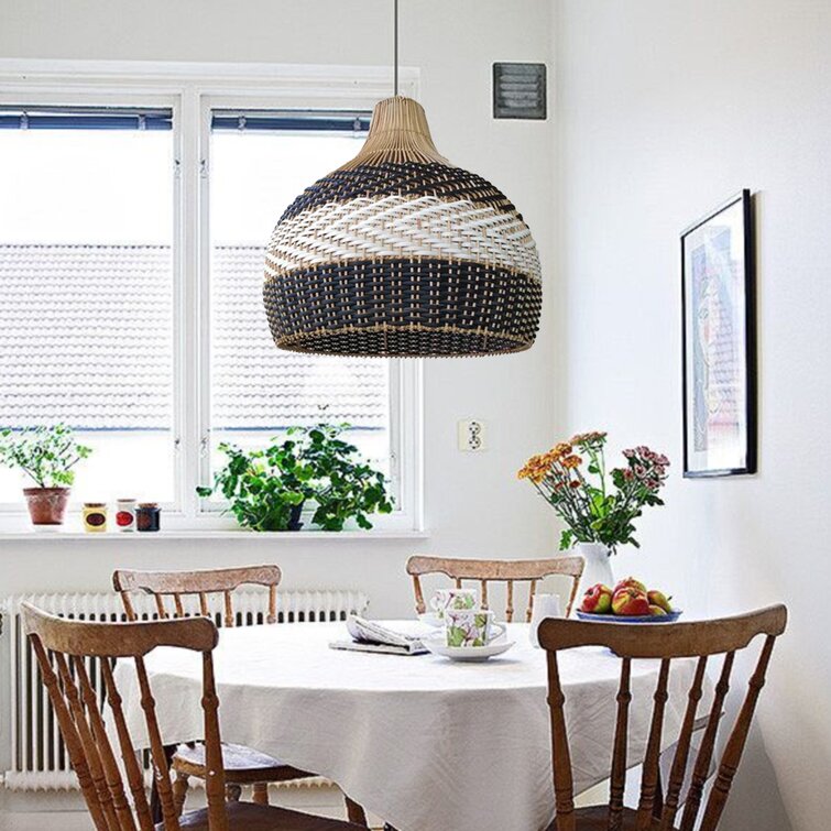 Rattan Handwoven Pendant Ceiling Light Shade Kitchen Hanging Lamp Loft