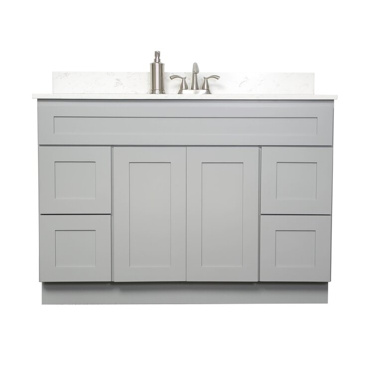United Cabinetry 48 Single Bathroom Vanity Base Only In Finished Match Color With Uv Coated Clear Lacquer Reviews Wayfair