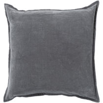 grey velvet pillow