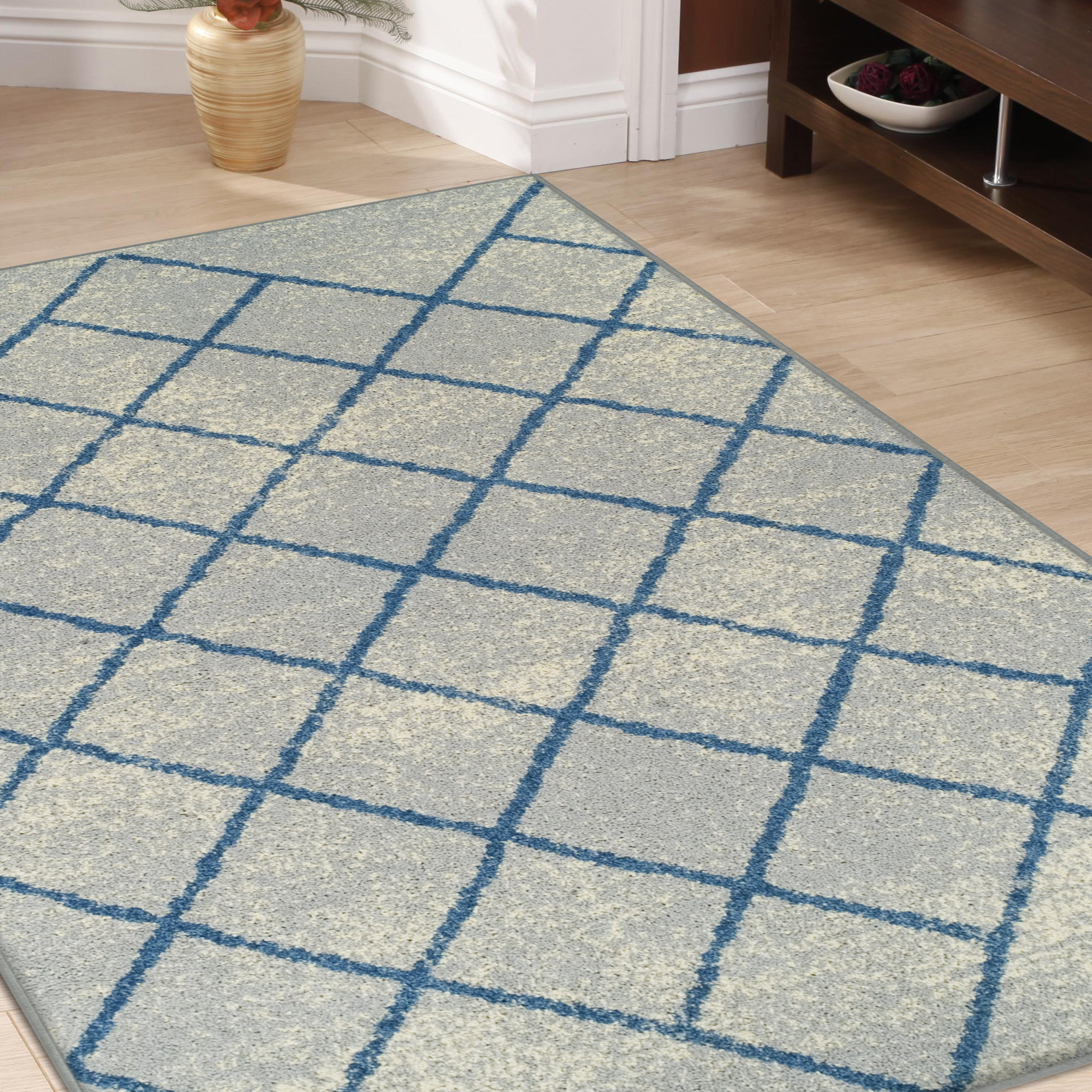 Wrought Studio Verity Lattice Gray Area Rug Reviews Wayfair