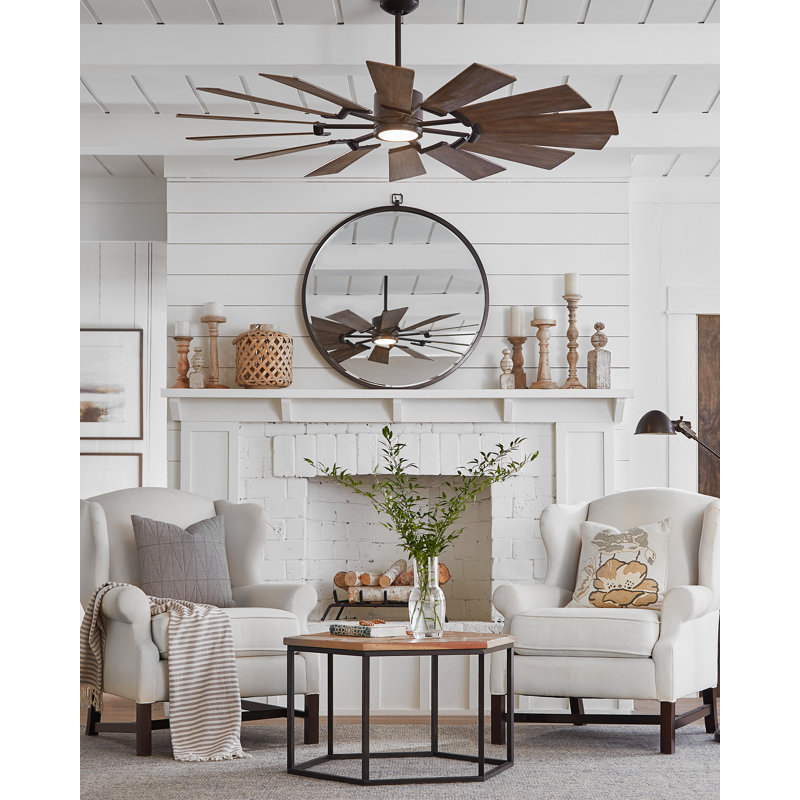Gracie Oaks 62 Oller 14 Blade Led Windmill Ceiling Fan With