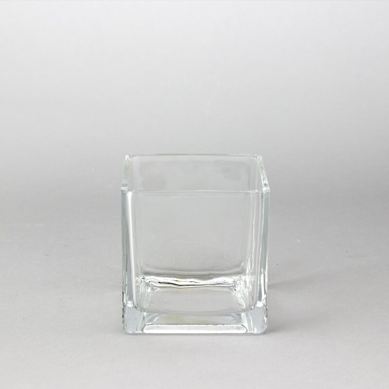 Symple Stuff Chupp Glass Square Cube Table Vase Wayfair