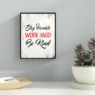 16 x 23, White Vinyl Wall Art Decal Stay Humble Hustle Hard Inspirational Indoor Outdoor Living Room Office Work Quotes Modern Motivational Home Bedroom Apartment Decor 16 x 23