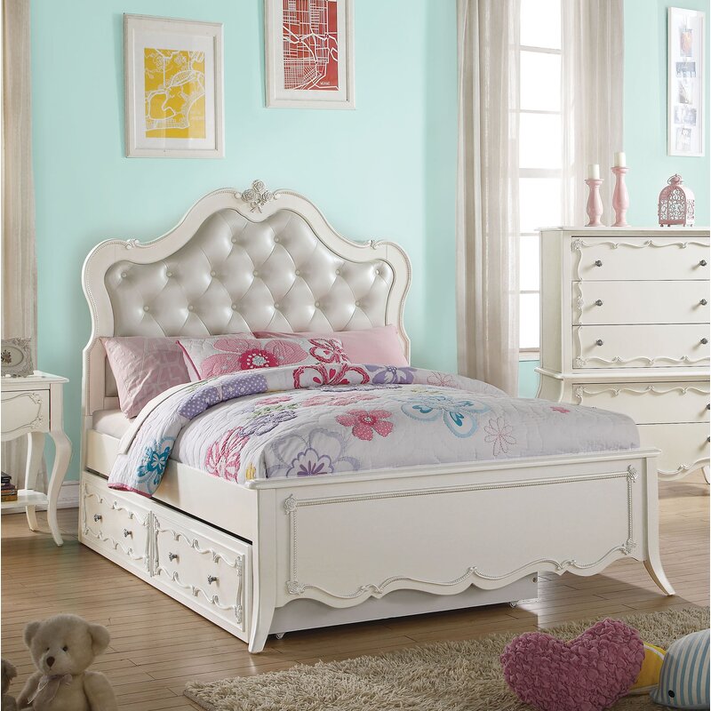 Harriet Bee Saffold Tufted Twin Platform Bed With Trundle Wayfair