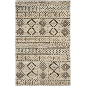 Eldert Hand-Knotted Beige Area Rug