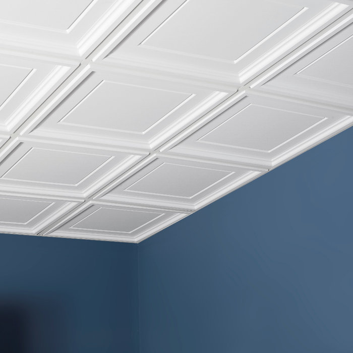 Genesis Icon Coffer 2 Ft X 2 Ft Pvc Drop In Ceiling Tile In