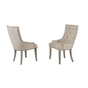 Doe Tufted Linen Upholstered Side Chair (Set Of 2) By One Allium Way
