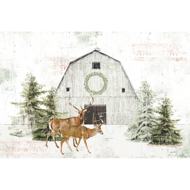Wooded Holiday I - Festive Reindeer by Katie Pertiet