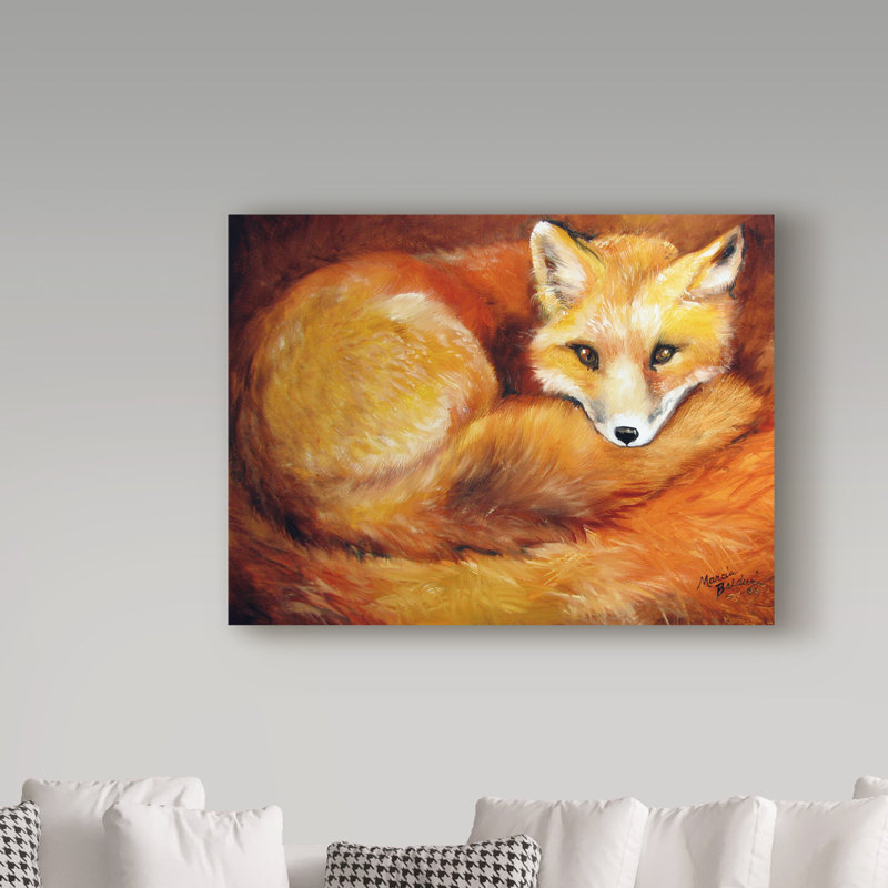 Trademark Art Red Fox Den Acrylic Painting Print On Wrapped