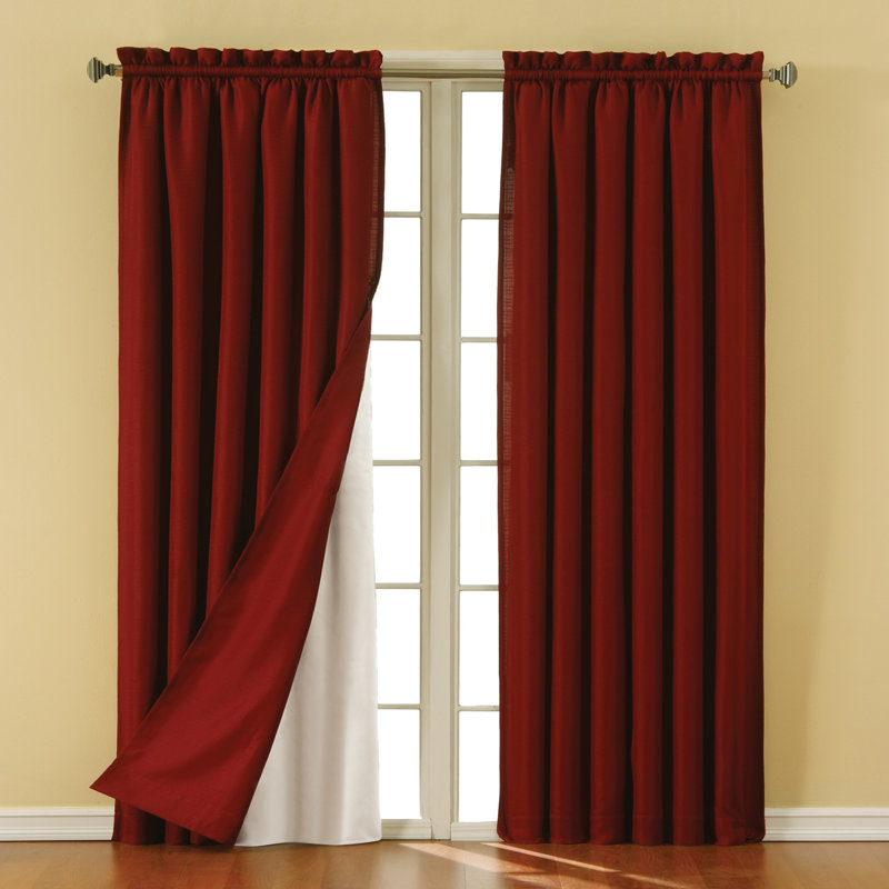 Eclipse Curtains Solid Color Blackout Thermal Rod Pocket Liner