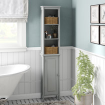 grey bathroom cabinets shelving you ll love wayfair co uk