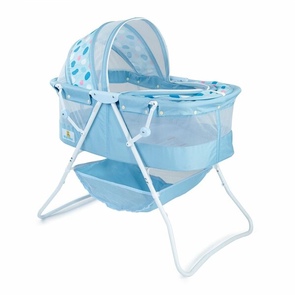 blue bassinet