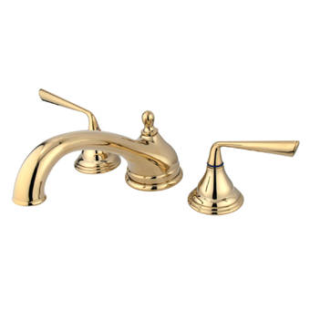 Kingston Brass Silver Sage Double Handle Deck Mounted Roman Tub Faucet Trim Wayfair