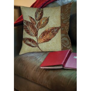 Golden Leaf 1 Printed Throw Pillow