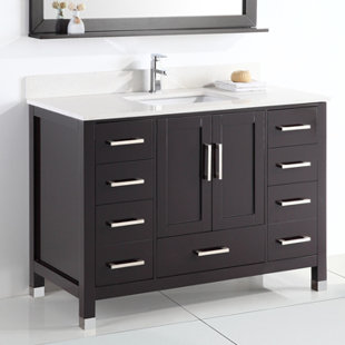 Signature Hardware Vanity Wayfair Signature Series 48 Single Bathroom Vanity Set