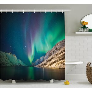 Nature Mystical Northern Lights Shower Curtain