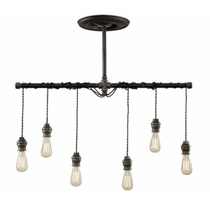 Industrial 6-Light Kitchen Island Pendant